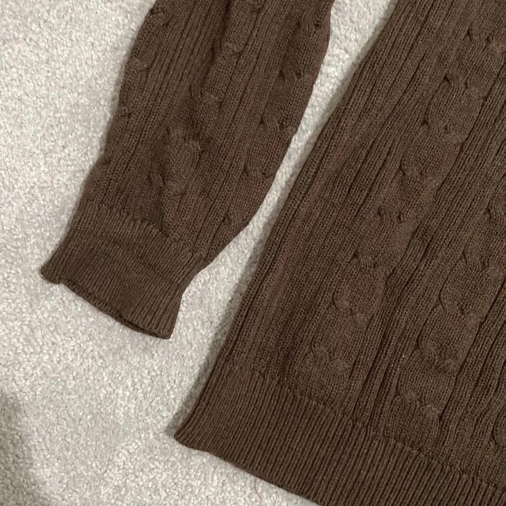 Brown hundred percent cotton, Eddie Bauer, medium crew sweater brand new - Picture 4 of 5
